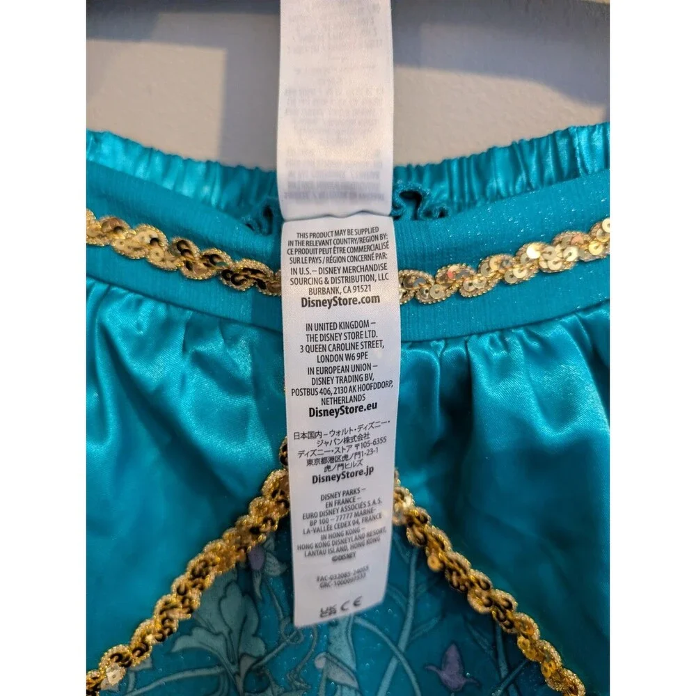 Disney Aladdin Jasmine Costume Pants Parachute Medium 7/8 Halloween Parks Gypsy - Picture 5 of 11